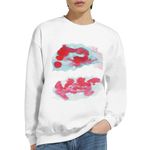 Sweatshirt Unisexe Classique Brumes Carmin – Impression Artistique Multicolore - Laure Leprince - Artiste Peintre