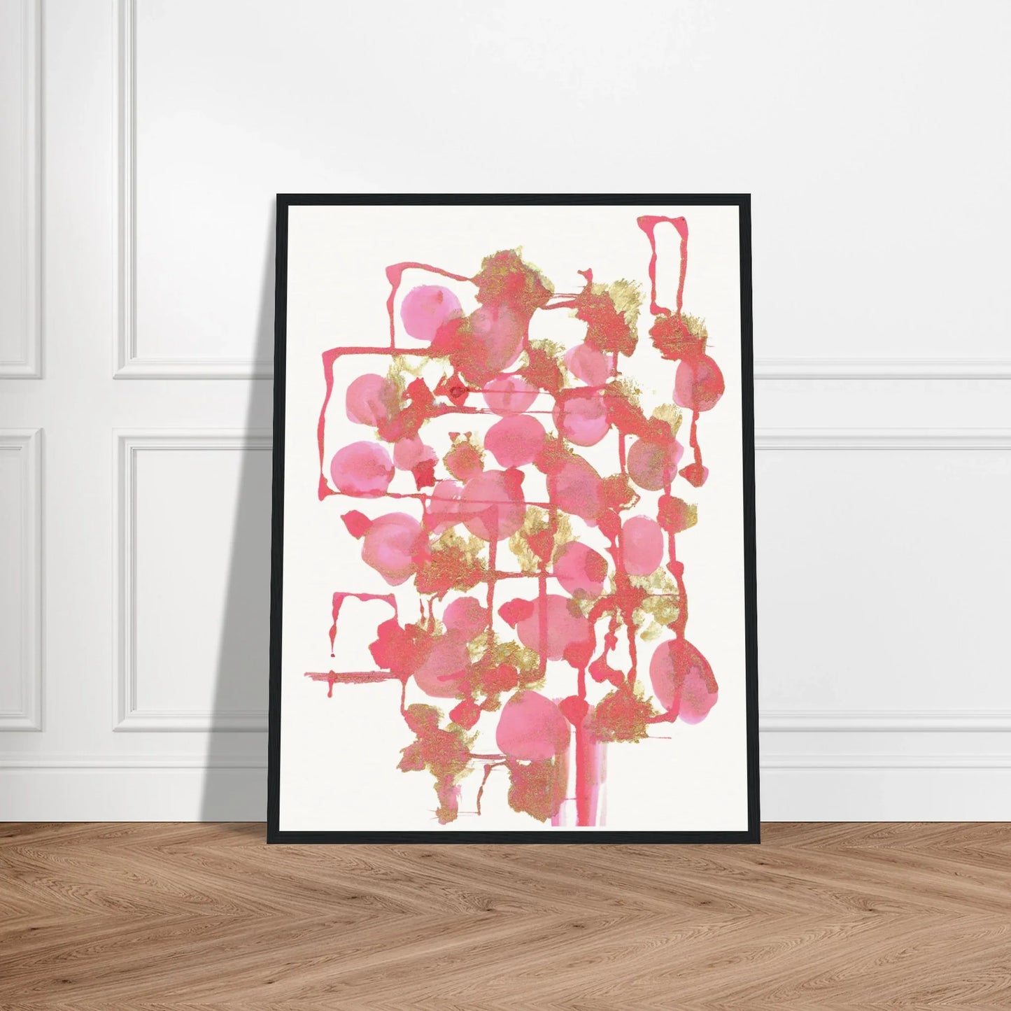 Affiche Encadrée Museum-Quality Matte Paper Aluminium Framed Poste Reseau Framboise - Laure Leprince - Artiste Peintre