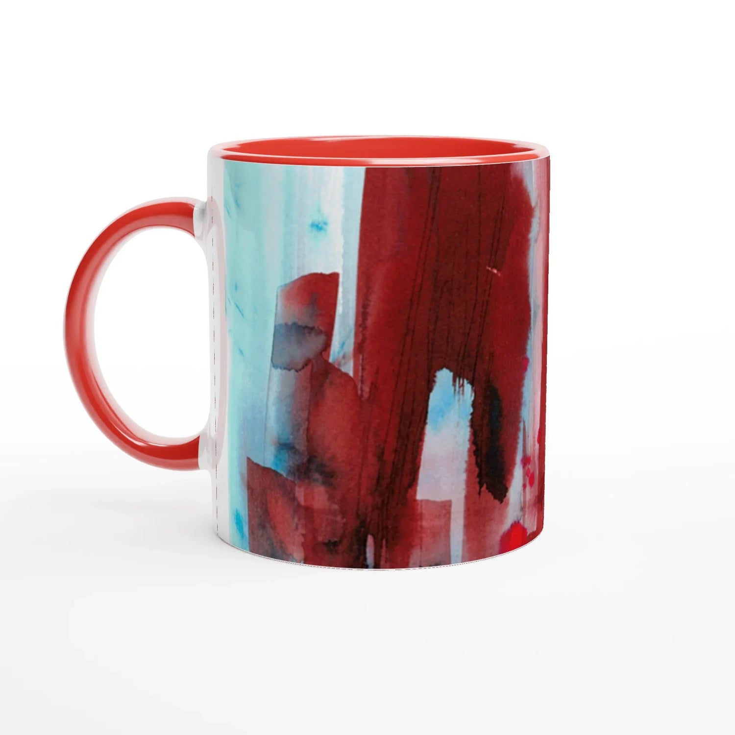 Mug Céramique Blanc 325ml Intérieur Coloré - Crimson Tower Personnalisable - Laure Leprince - Artiste Peintre
