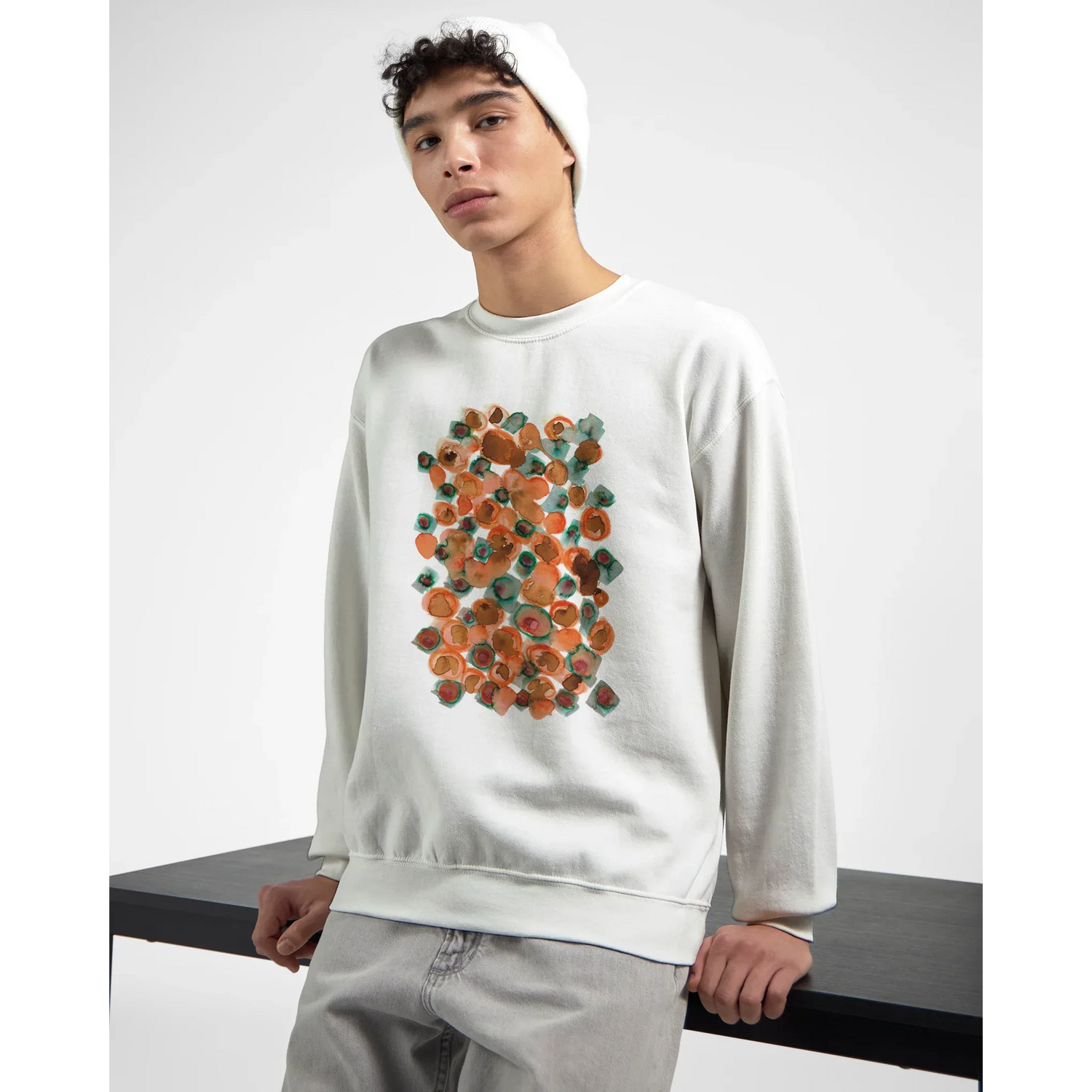 Sweatshirt Unisexe Classique Constellation D'ambre – Impression Artistique Multicolore | Premium Cotton Blend - Laure Leprince - Artiste Peintre