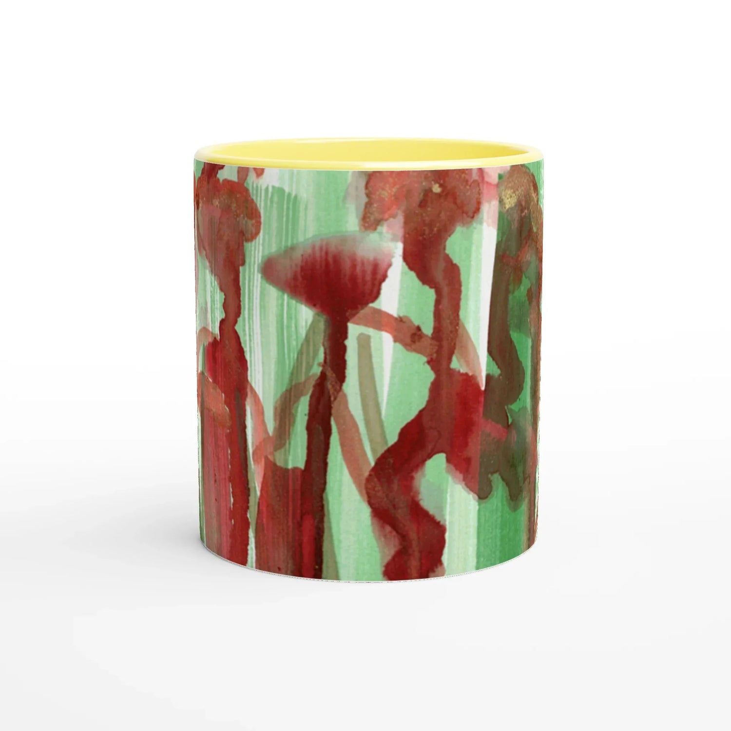 Mug Céramique Blanc 325ml Intérieur Coloré - Forest Choir Personnalisable - Laure Leprince - Artiste Peintre