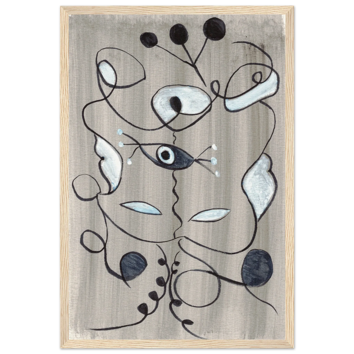 Affiche encadrée bois | Papier mat qualité musée | Aquarelle originale Laure Leprince - Laure Leprince - Artiste Peintre