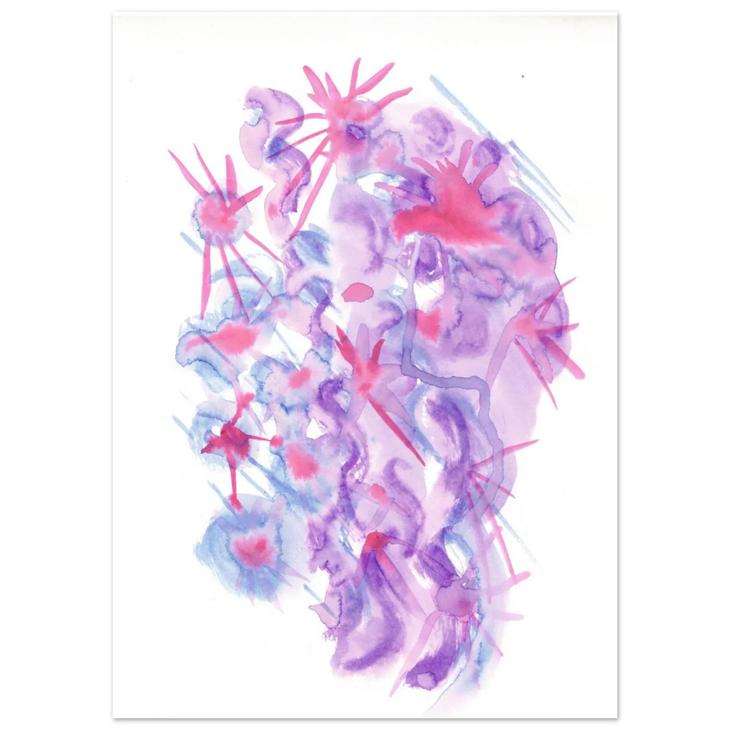 Premium Matte Paper Poster Aquarelle Originale RDJ3-16 - Laure Leprince - Artiste Peintre