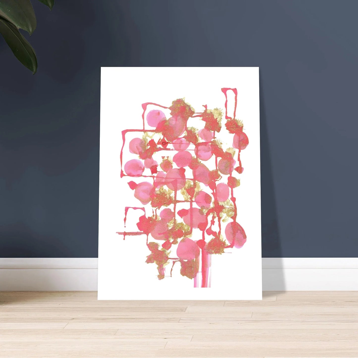 Affiche premium sur papier mat Reseau Framboise – Art mural de qualité supérieure - Laure Leprince - Artiste Peintre