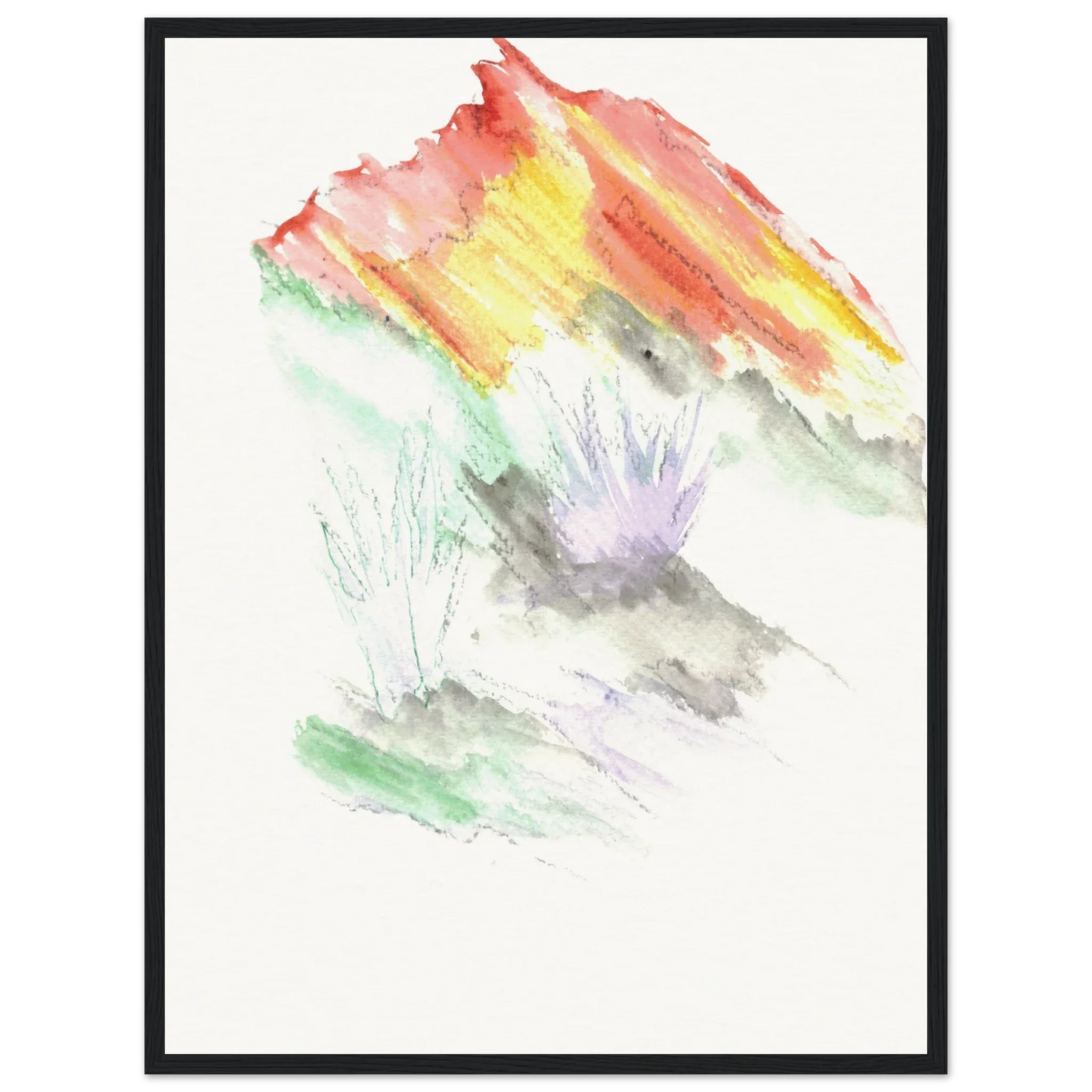 Affiche Encadrée Museum-Quality Matte Paper Wooden Framed Lavander Drift - Laure Leprince - Artiste Peintre