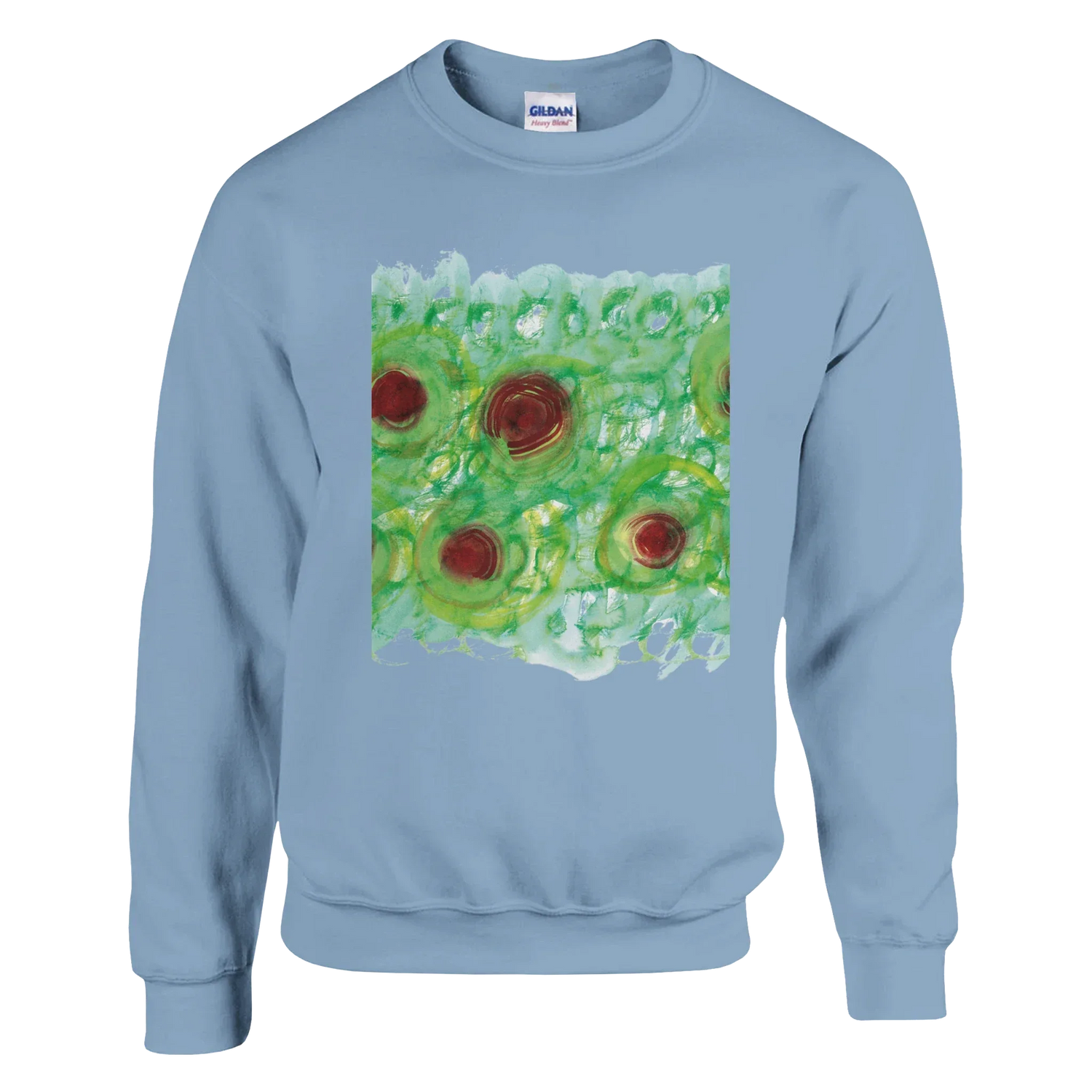 Sweatshirt Unisexe Classique Green Echo – Impression Artistique Multicolore - Laure Leprince - Artiste Peintre