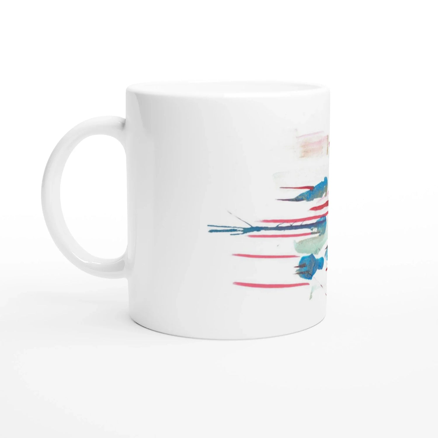 Mug en céramique blanche 325 ml Personnages – Élégance, sécurité et durabilité - Laure Leprince - Artiste Peintre