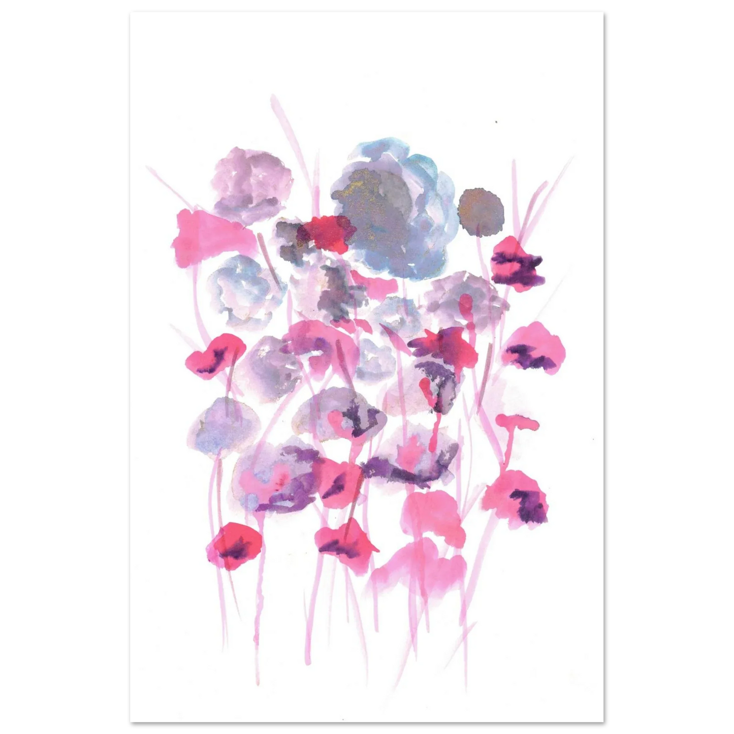 Premium Matte Paper Poster Aquarelle Originale RDJ3-12 - Laure Leprince - Artiste Peintre
