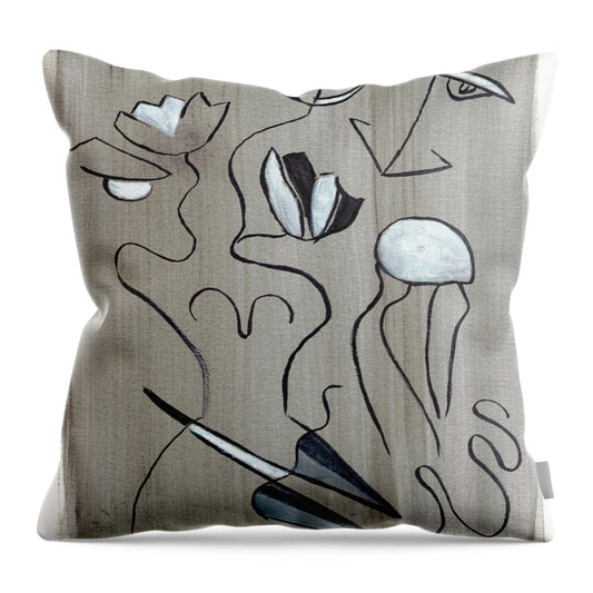 Femme Lotus - Throw Pillow
