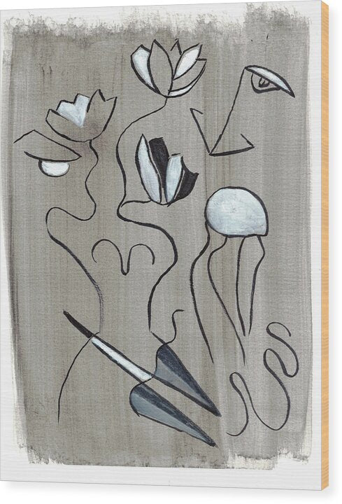 Femme Lotus - Wood Print