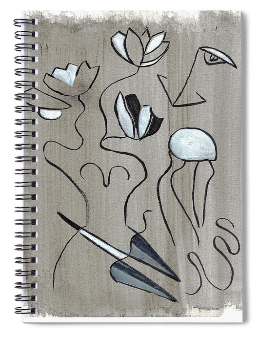 Femme Lotus - Spiral Notebook