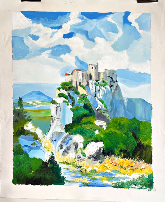 Peinture au Couteau œuvre Originale Numérique Les Baux de Provence