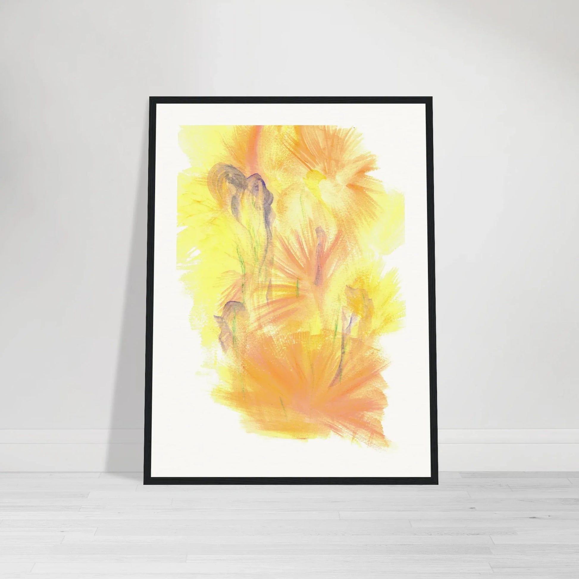 Affiche Encadrée Museum-Quality Matte Paper Wooden Framed Poste Blue Swirls - Laure Leprince - Artiste Peintre