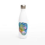 Bouteille isotherme en acier inoxydable 500 ml – Design artistique exclusif Cristal Bloom - Laure Leprince - Artiste Peintre