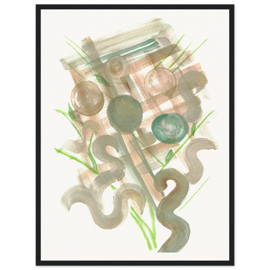 Affiche Encadrée Museum-Quality Matte Paper Wooden Framed Moss Geometry - Laure Leprince - Artiste Peintre