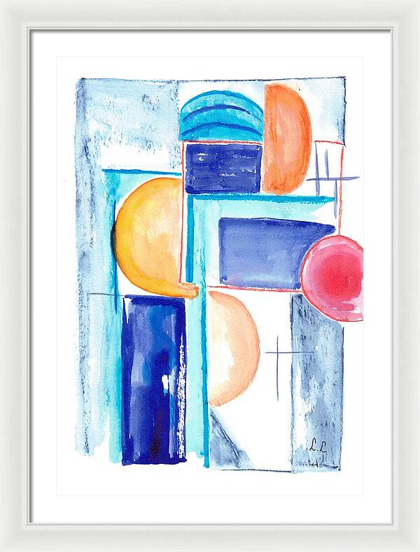 Geometric Shapes in Vibrant Colors - Framed Print