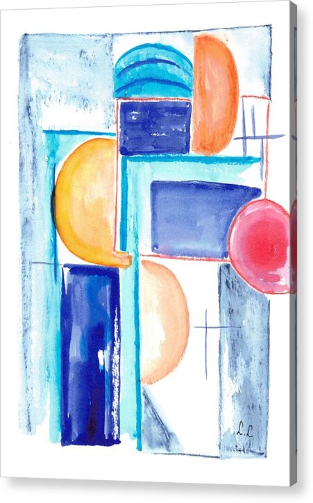 Geometric Shapes in Vibrant Colors - Acrylic Print
