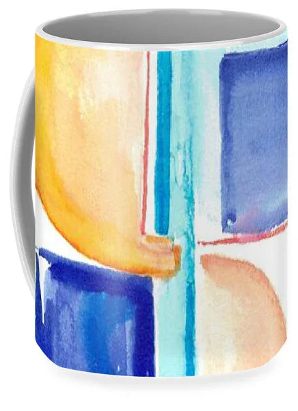 Architecture Solaire Abstract Watercolor Ceramic Mug – Artistic Coffee & Daily Comfort - Laure Leprince - Artiste Peintre