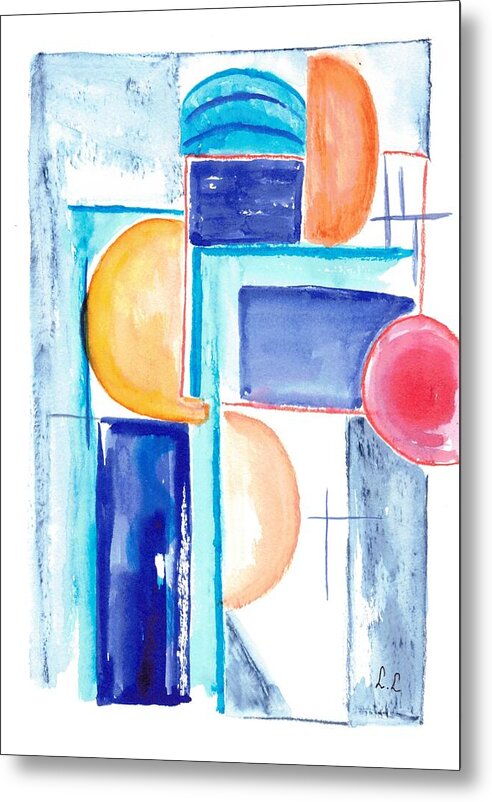 Geometric Shapes in Vibrant Colors - Metal Print