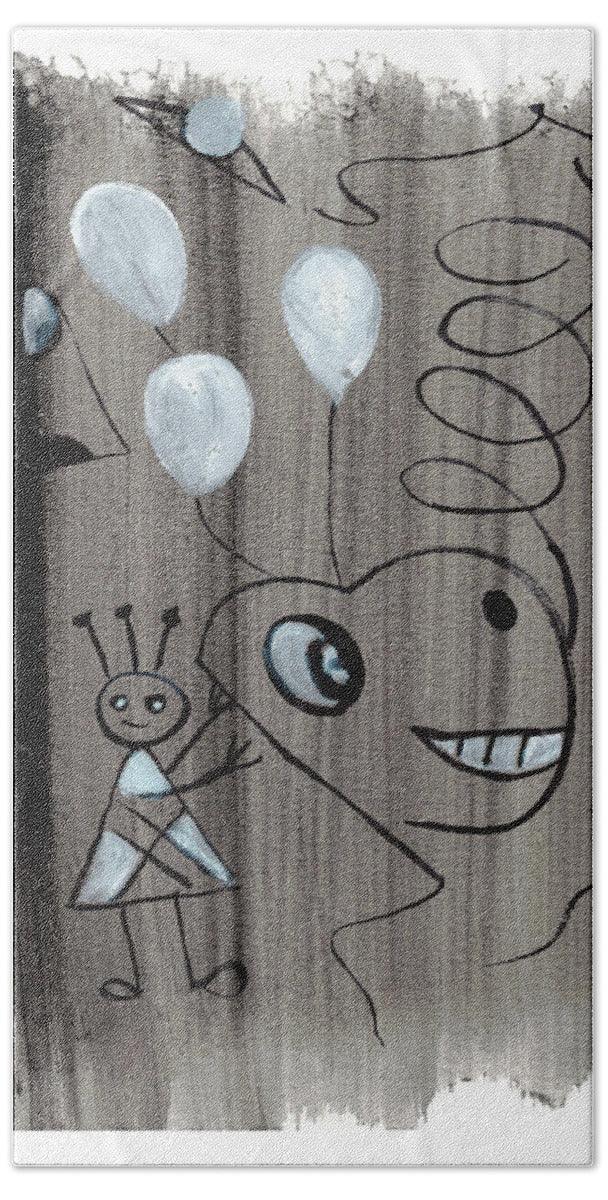 La Fete Abstract Watercolor Bath Towels – Luxurious Softness & Artistic Style - Laure Leprince - Artiste Peintre