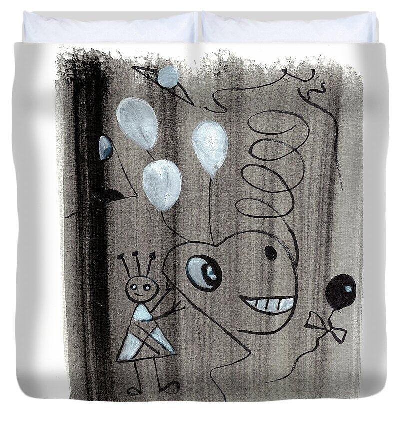 La Fete Watercolor Duvet Cover – Soft Microfiber &amp; Artistic Comfortt - Laure Leprince - Artiste Peintre