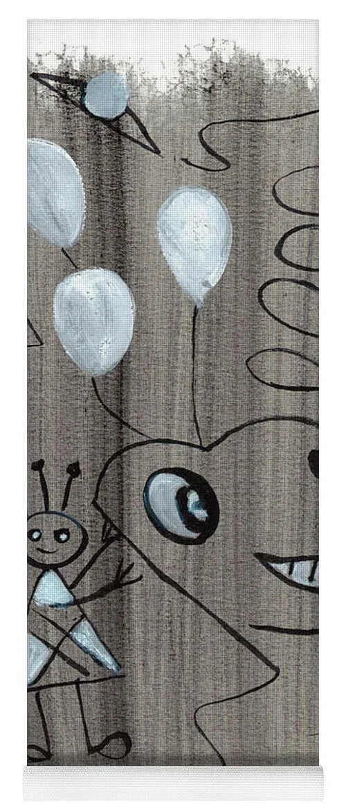 La Fete Watercolor Art Yoga Mat – Premium Natural Rubber Artistic Design - Laure Leprince - Artiste Peintre