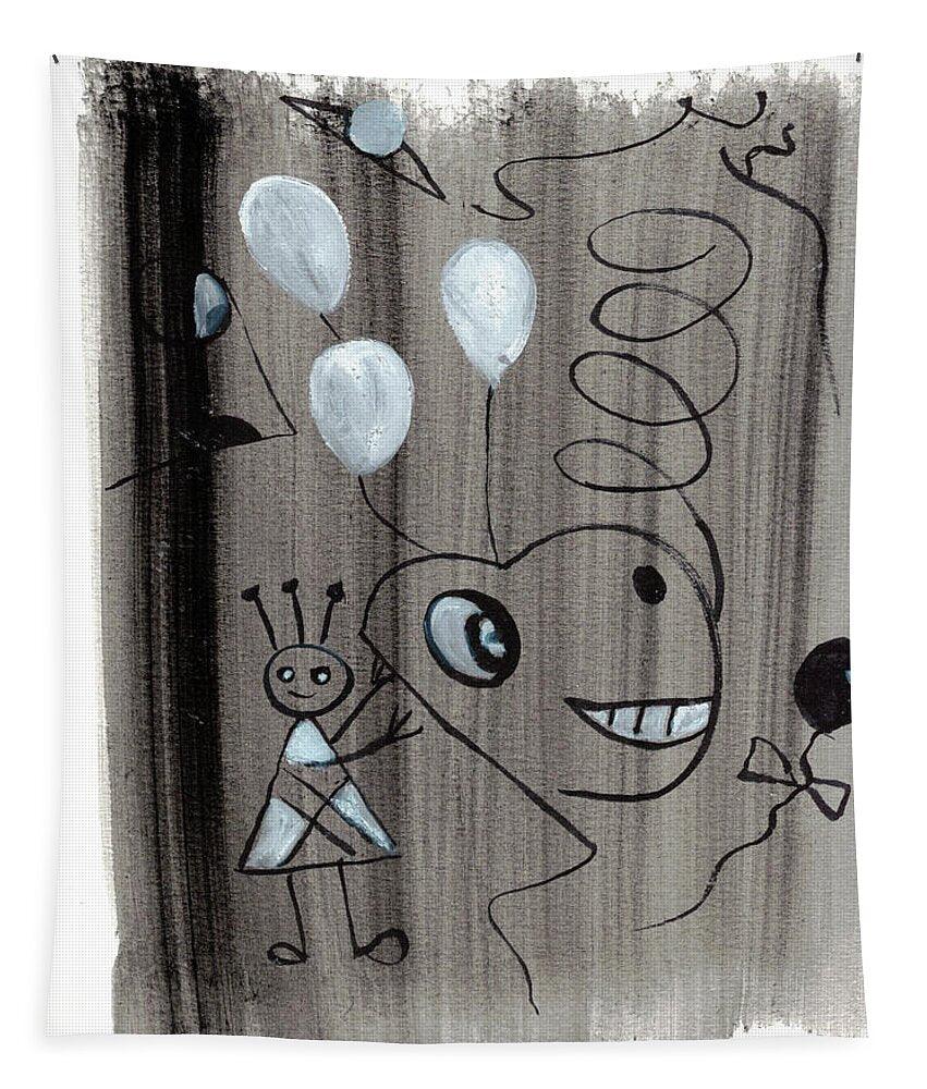 La Fete Abstract Watercolor Wall Tapestry – Artistic Home Decor Statement Piece - Laure Leprince - Artiste Peintre