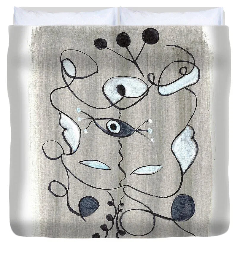 Le Masque Watercolor Duvet Cover – Soft Microfiber &amp; Artistic Comfort - Laure Leprince - Artiste Peintre