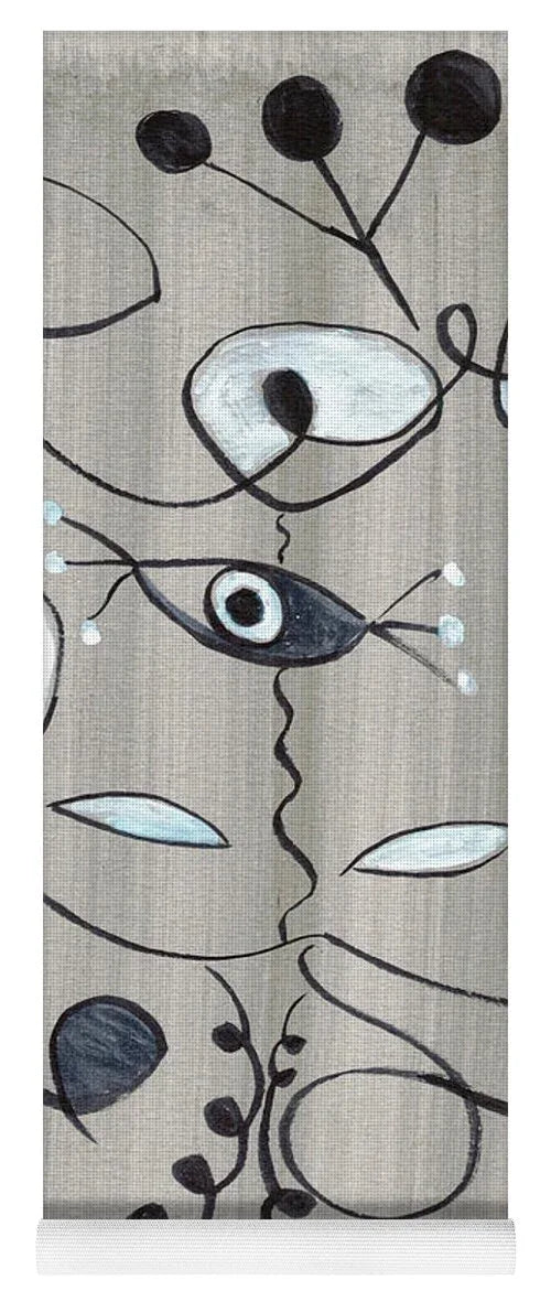Le Masque Watercolor Art Yoga Mat – Premium Natural Rubber Artistic Design - Laure Leprince - Artiste Peintre