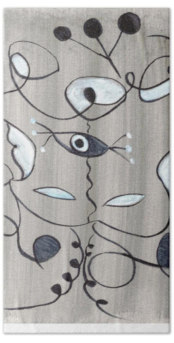 Le Masque Abstract Watercolor Bath Towels – Luxurious Softness & Artistic Style - Laure Leprince - Artiste Peintre