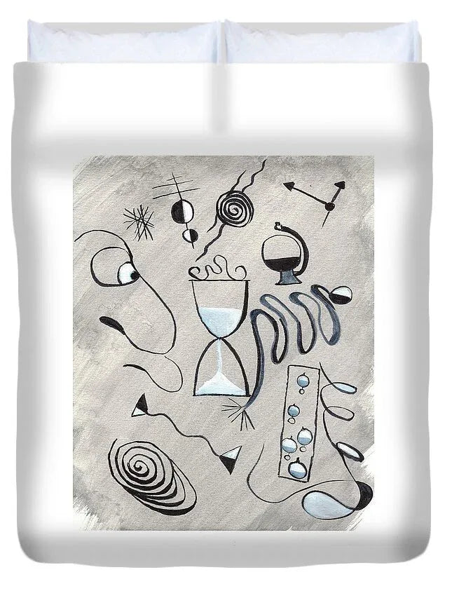 Le Temps Passe Watercolor Duvet Cover – Soft Microfiber Artistic Comfort - Laure Leprince - Artiste Peintre