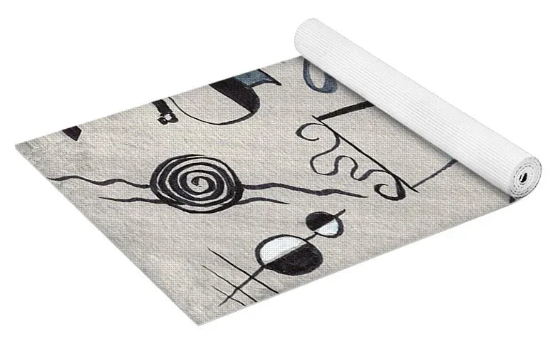 Le Temps Passe Watercolor Art Yoga Mat – Premium Natural Rubber Artistic Design - Laure Leprince - Artiste Peintre