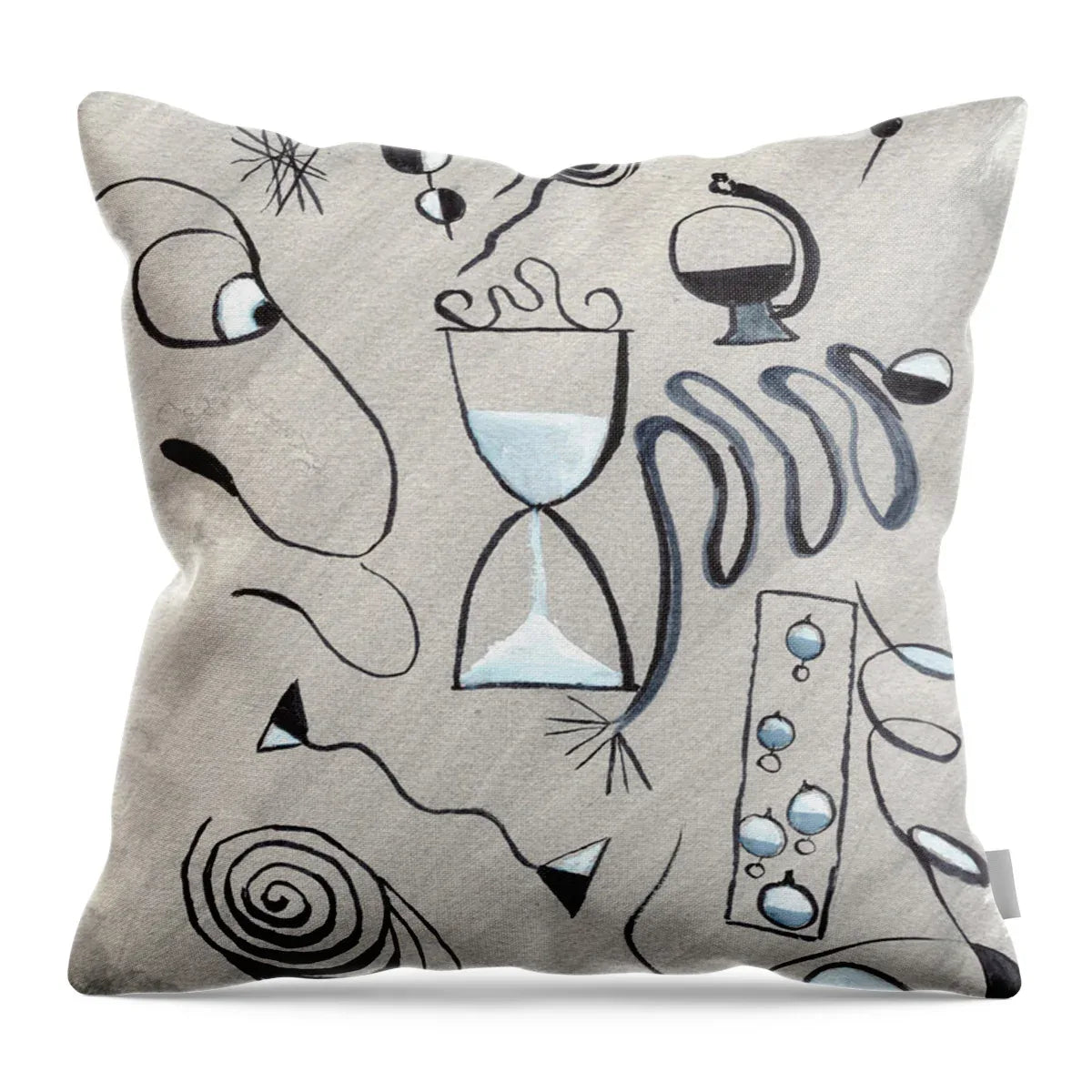 Le Temps Passe - Throw Pillow - Laure Leprince - Artiste Peintre