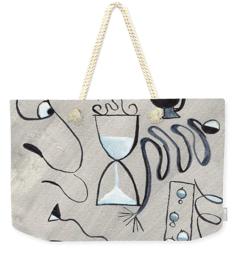 Le Temps Passe Abstract Watercolor Tote Bag – Chic Weekender & Everyday Style - Laure Leprince - Artiste Peintre