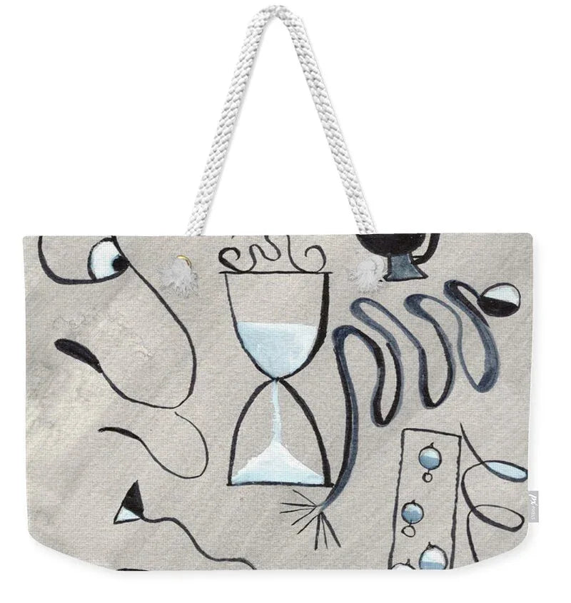 Le Temps Passe Abstract Watercolor Tote Bag – Chic Weekender & Everyday Style - Laure Leprince - Artiste Peintre