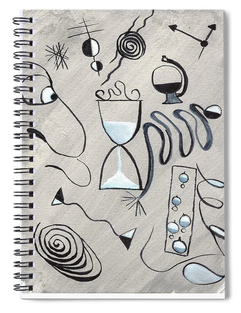Le Temps Passe Spiral Notebook – Artistic Journaling et Creative Expression - Laure Leprince - Artiste Peintre