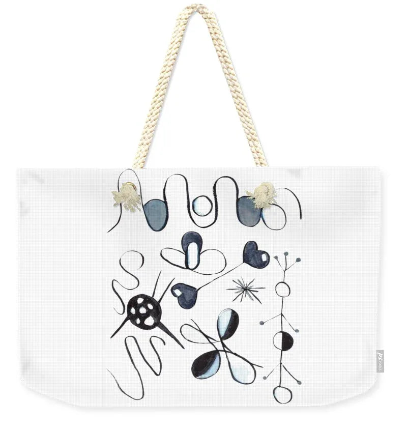 Les Astres Abstract Watercolor Tote Bag – Chic Weekender & Everyday Style - Laure Leprince - Artiste Peintre
