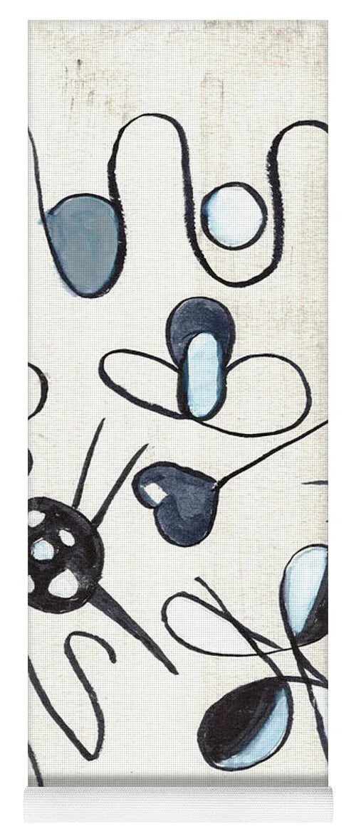 Les Astres Watercolor Art Yoga Mat – Premium Natural Rubber Artistic Design - Laure Leprince - Artiste Peintre