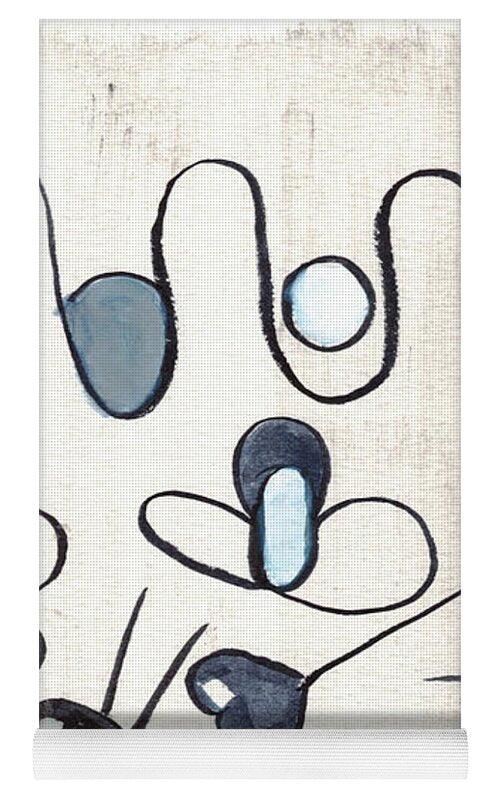 Les Astres Watercolor Art Yoga Mat – Premium Natural Rubber Artistic Design - Laure Leprince - Artiste Peintre