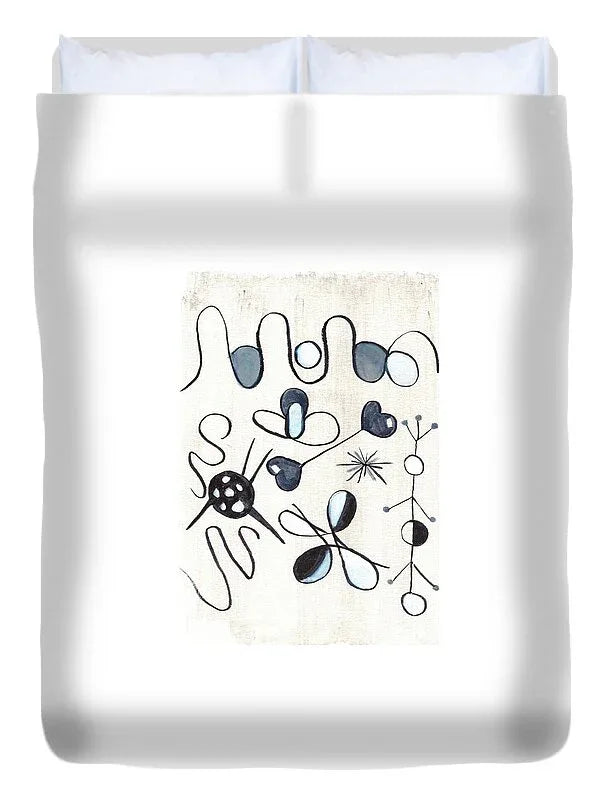 Les Astres Watercolor Duvet Cover – Soft Microfiber &amp; Artistic Comfort - Laure Leprince - Artiste Peintre