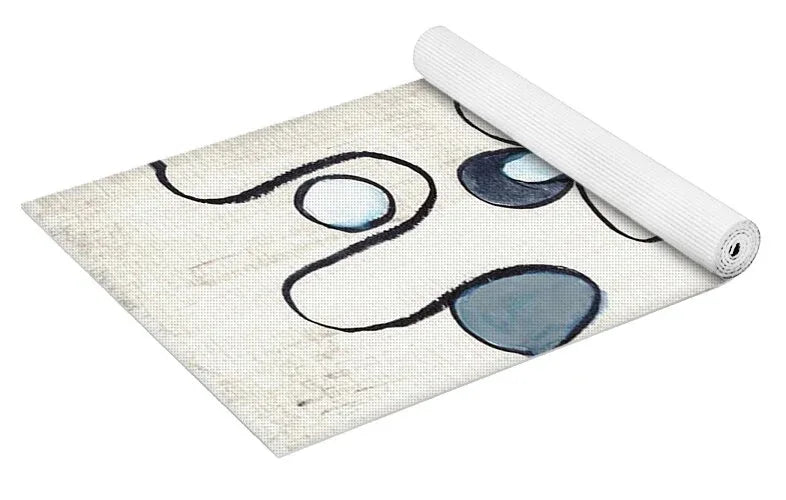 Les Astres Watercolor Art Yoga Mat – Premium Natural Rubber Artistic Design - Laure Leprince - Artiste Peintre