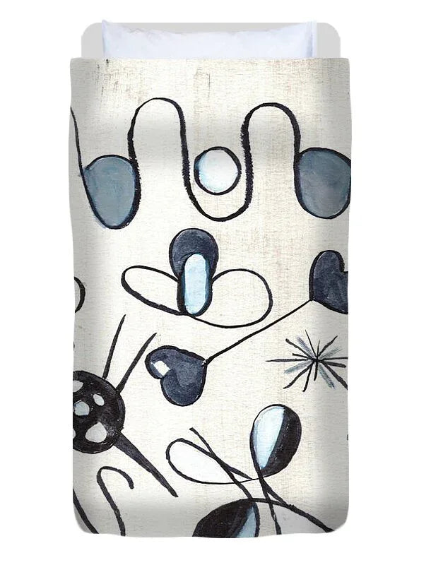 Les Astres Watercolor Duvet Cover – Soft Microfiber &amp; Artistic Comfort - Laure Leprince - Artiste Peintre