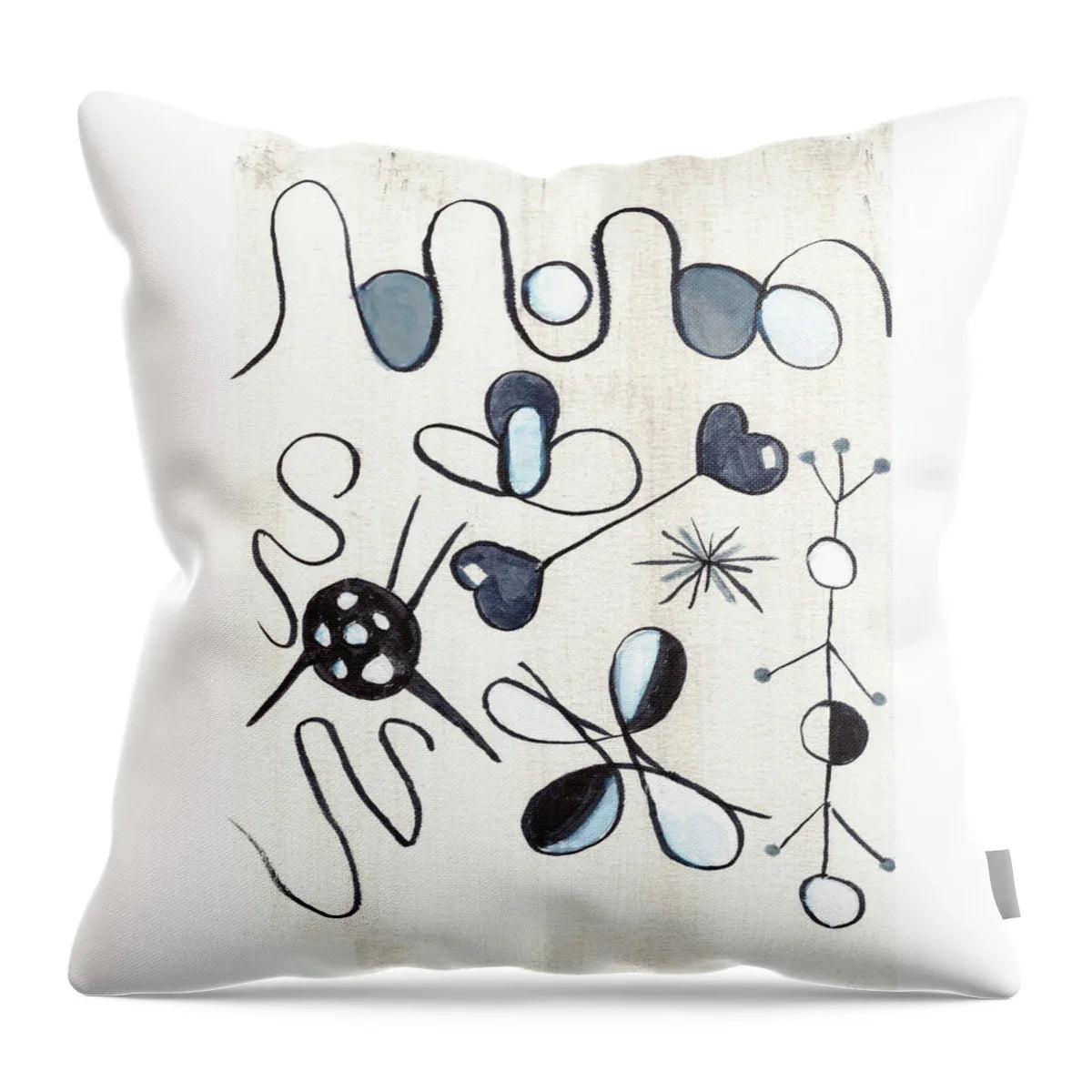 Les Astres - Throw Pillow - Laure Leprince - Artiste Peintre