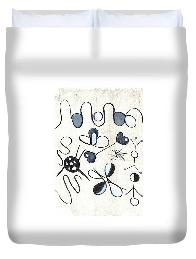 Les Astres Watercolor Duvet Cover – Soft Microfiber &amp; Artistic Comfort - Laure Leprince - Artiste Peintre