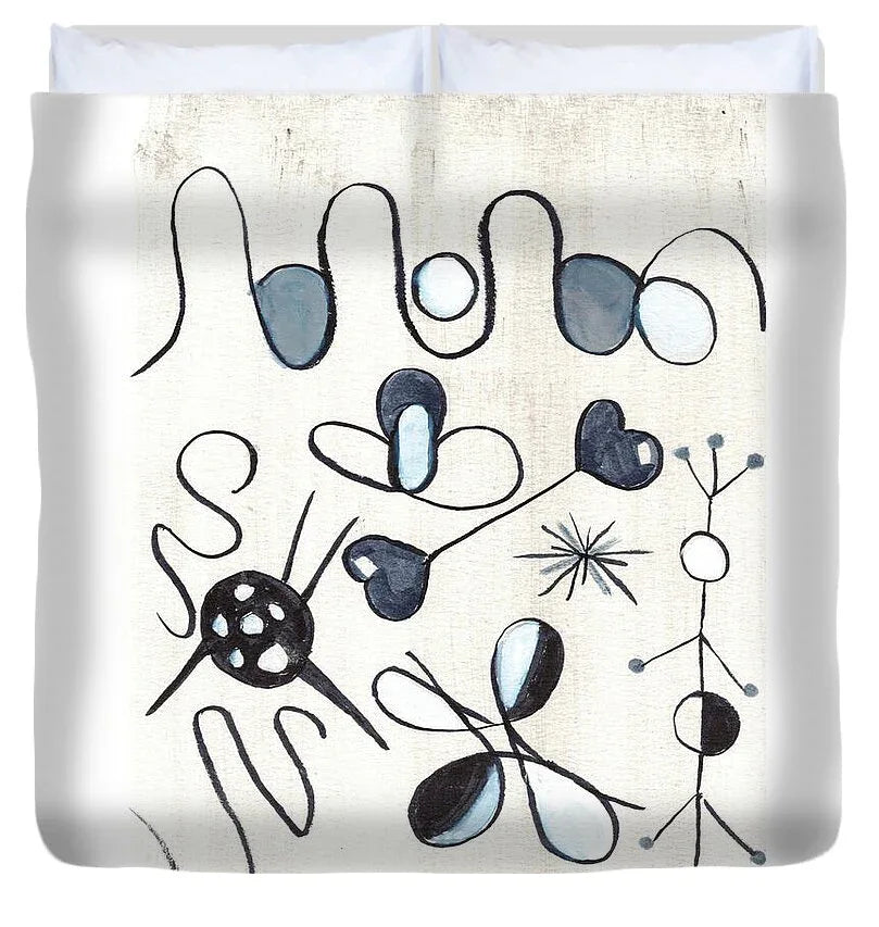 Les Astres Watercolor Duvet Cover – Soft Microfiber &amp; Artistic Comfort - Laure Leprince - Artiste Peintre