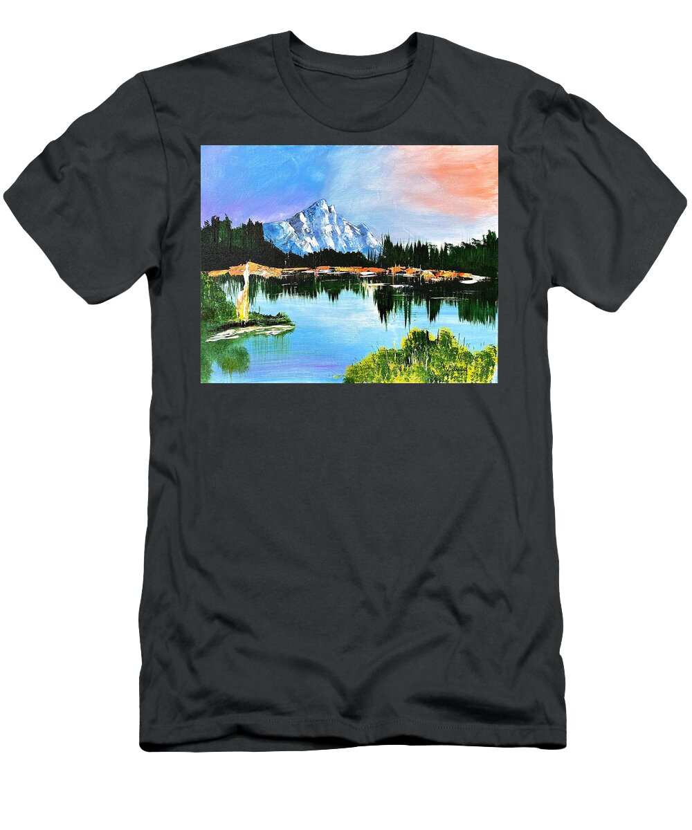 Mountain Lake at Sunset - T-Shirt