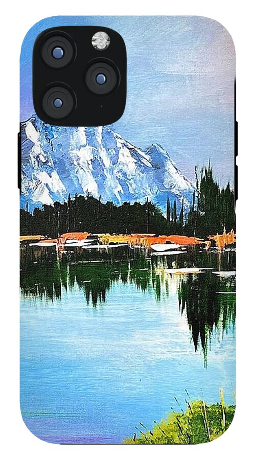 Mountain Lake at Sunset - Phone Case