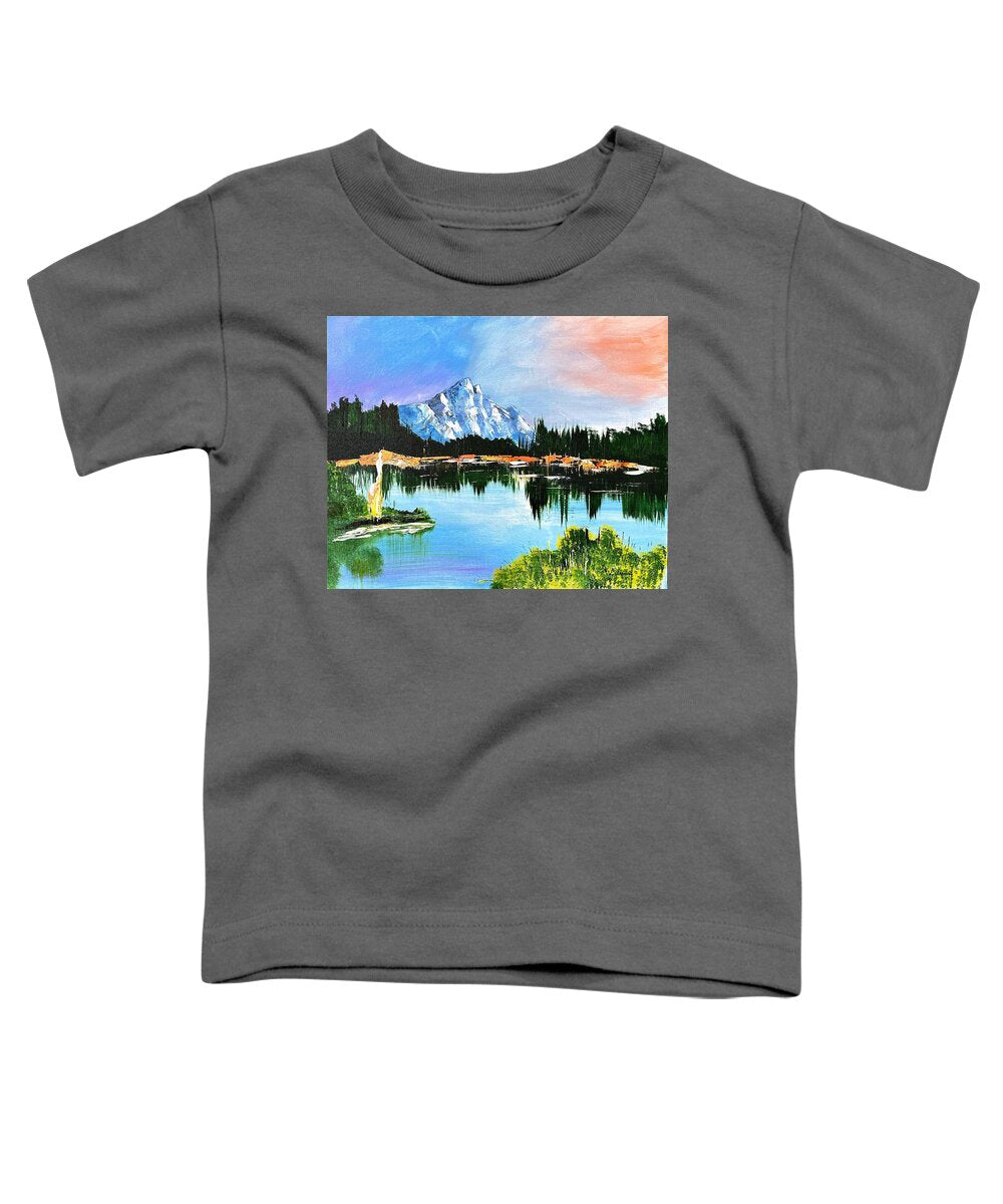 Mountain Lake at Sunset - Toddler T-Shirt