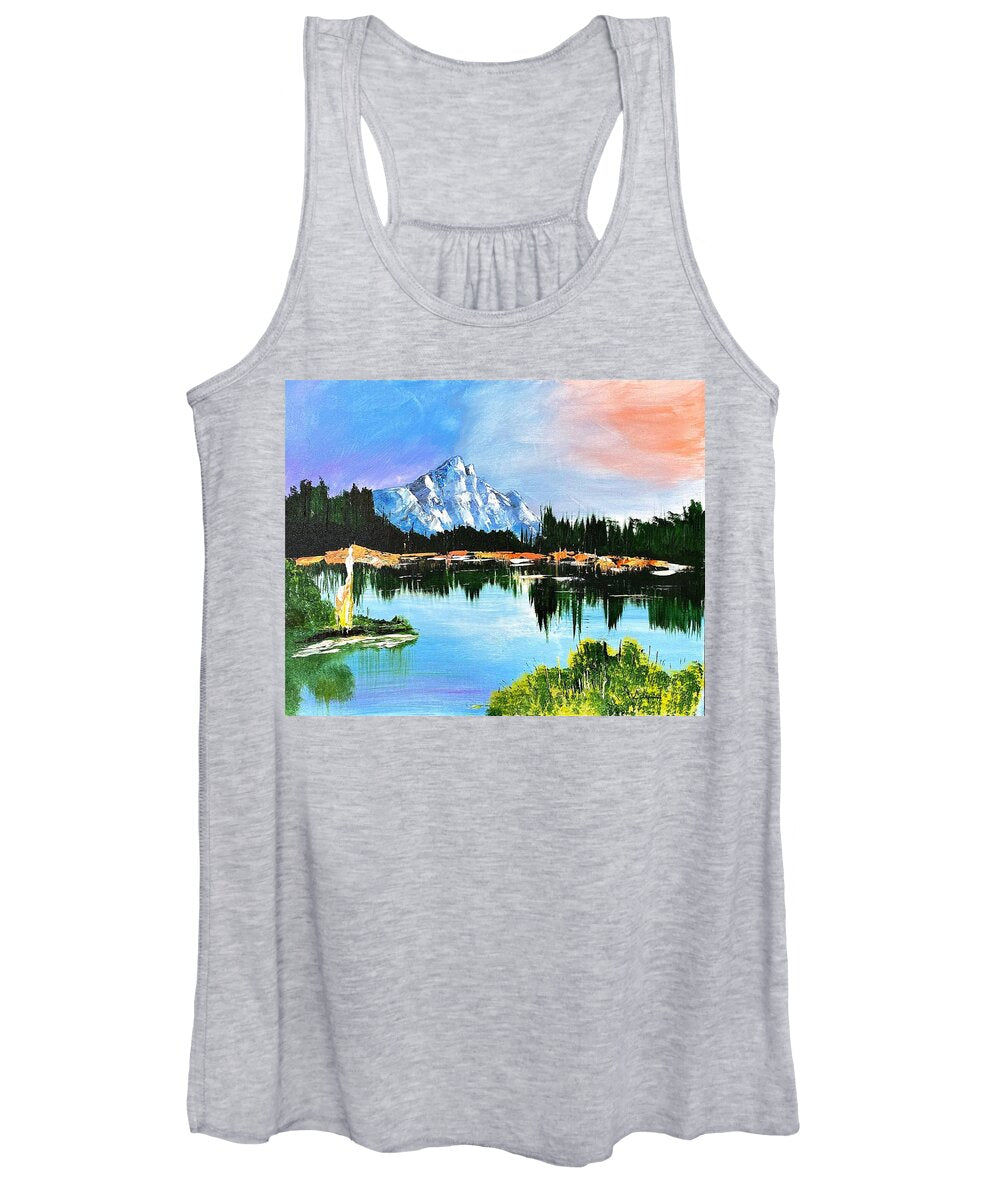 Mountain Lake at Sunset - Women's Tank Top