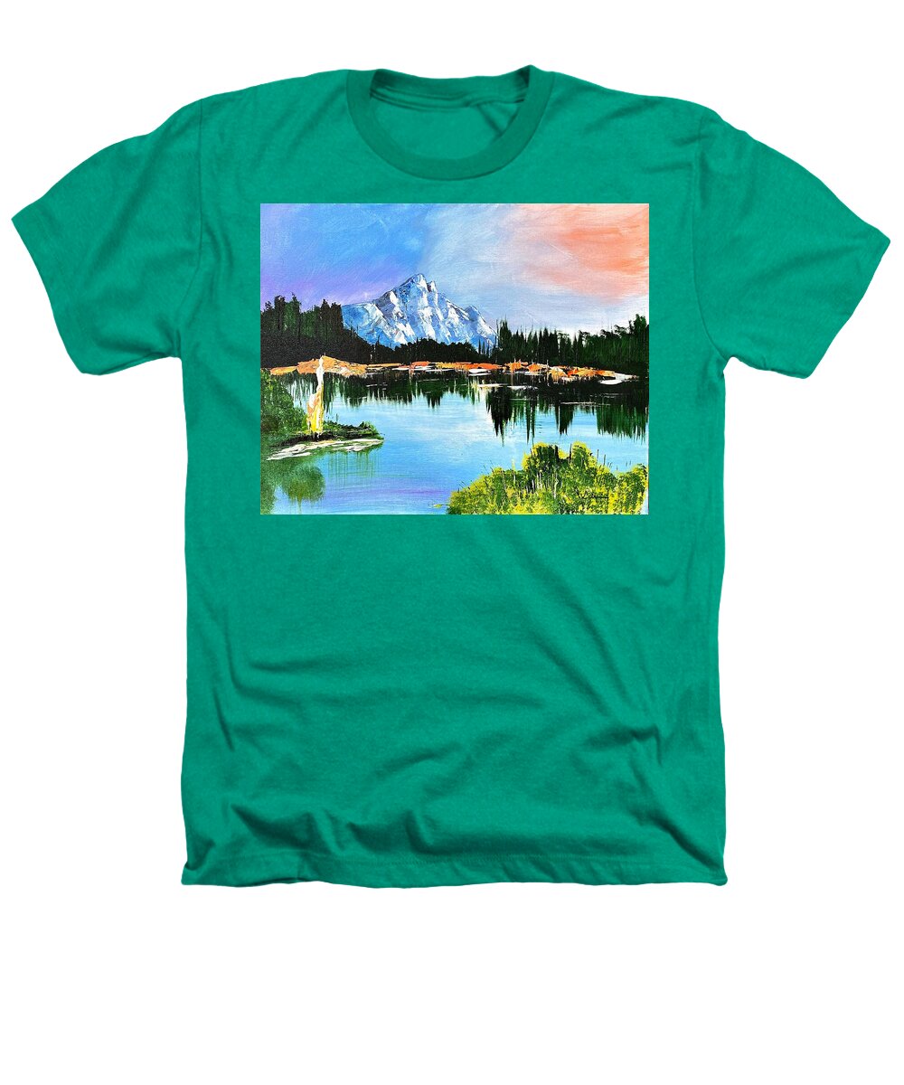 Mountain Lake at Sunset - Heathers T-Shirt